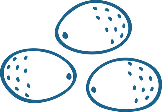 Hand Drawn Three Olives Line Art Vector Illustration
