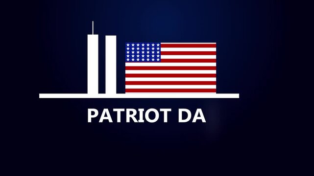 Patriot Day September 11th with New York City background.
