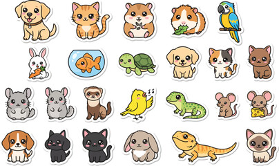 Obraz premium Adorable animal icons