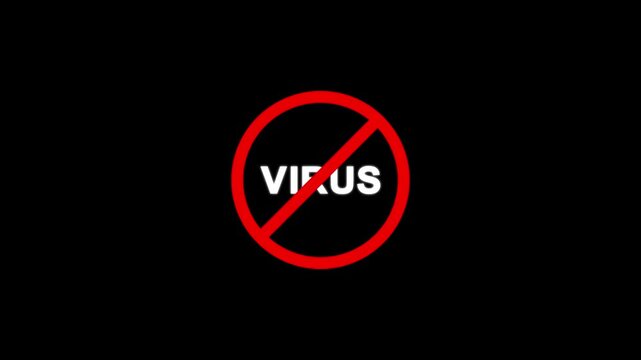 Bold preventative health awareness stop virus spread concept minimalist red no symbol bold text message