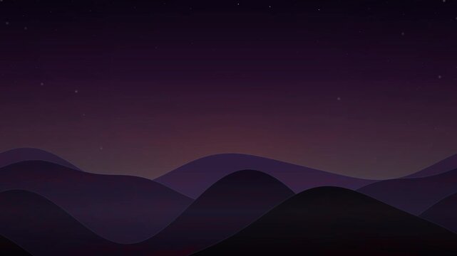 Pixelated Sunset Over Mountain Range Digital Illustration.