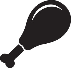 Obraz premium Turkey Drumstick Thanksgiving Dinner Vector Icon