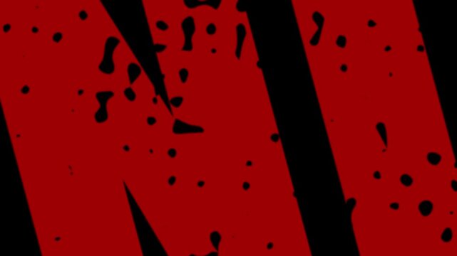 Red rubber stamp animation with the text denied stamping down onto a surface with liquid splatters and transitioning through bright colors in motion graphics footage