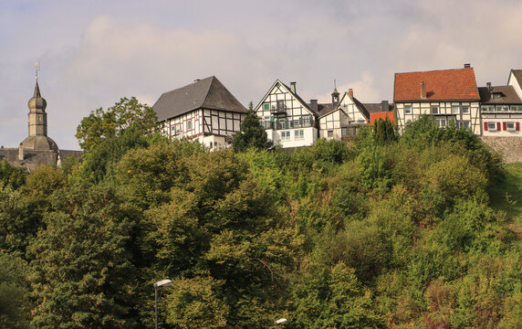 Blickfang &uuml;ber dem Ruhrtal, die Altstadt von Arnsberg