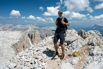 View from the trail to Piz Boe. A peak in the Dolomites in northern Italy. The highest peak in the Sella massif. © Tomasz Warszewski