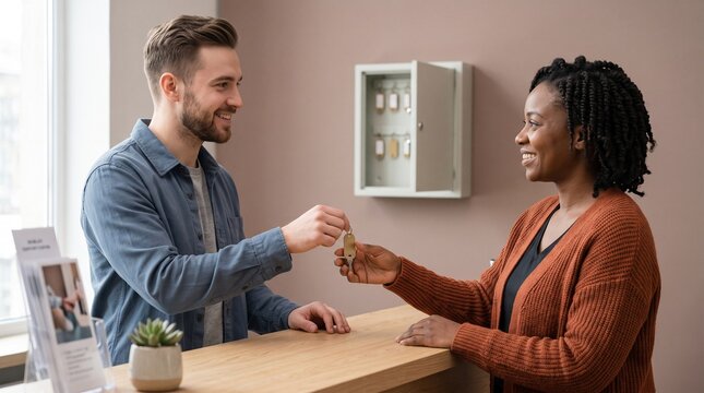 Coordinator gives a resident a secure storage key