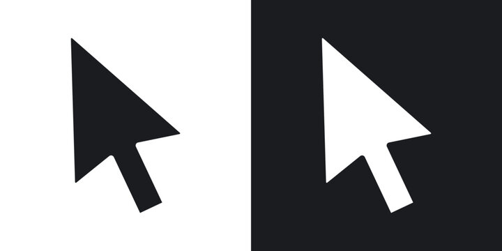 Mouse icon flat outline in black
