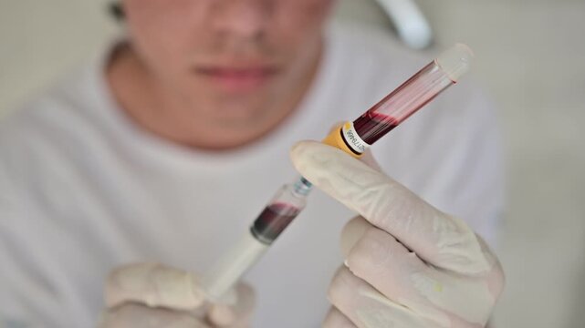 Erythrocyte suspension, a red cellular biological suspension containing red blood cells and hemoglobin dispersed in an aqueous medium, studied in hematology, physiology, and laboratory science

