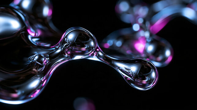 Abstract Liquid Serum Droplet in Molecular Form