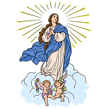  Virgin Mary, invocation of the immaculate conception.