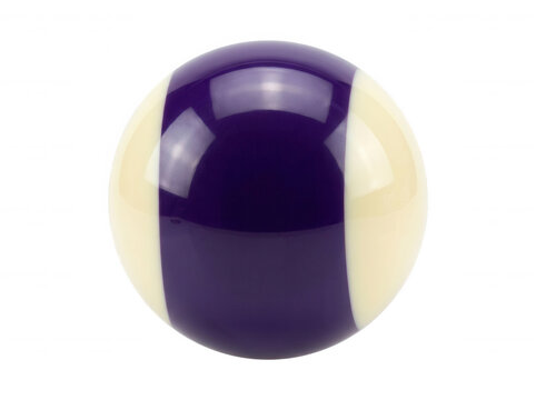 Purple glossy billiard ball isolated view isolated on a transparent background shiny