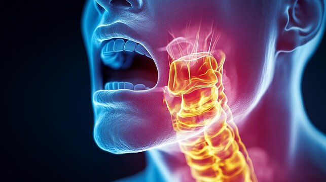 An engaging infographic illustrates the symptoms and causes of strep throat. It shows the throat and neck with colorful highlights, making the information easy to understand for everyone