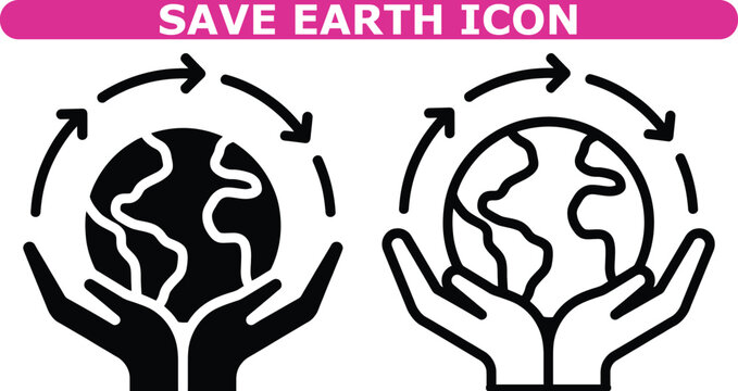Two Hands Protecting Earth with Circular Arrows Showing Sustainable Recycling Process in eco-friendly-lifestyle sustainability-icons climate-action green-awareness circular-economy