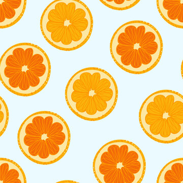 Pattern composed of round red and yellow orange slices