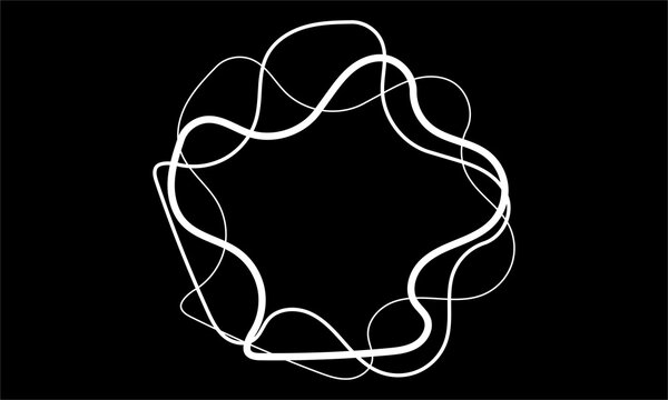 Abstract wavy circular line shape