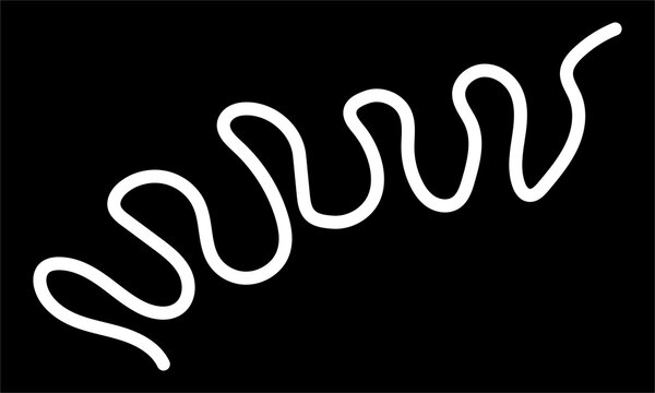 White wavy line