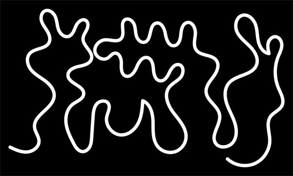Abstract wavy white line