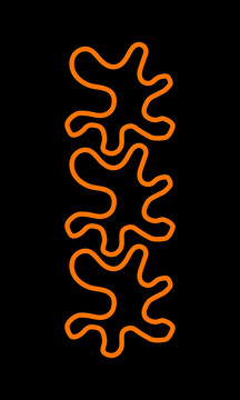 Abstract orange wavy line pattern