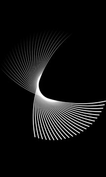 Abstract geometric wave pattern with flowing lines