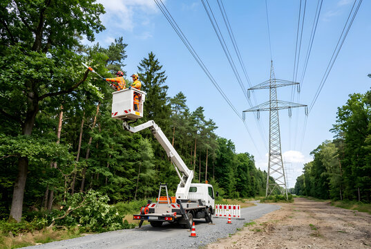 Professionelle Trassenpflege zur Sicherung von Hochspannungsleitungen