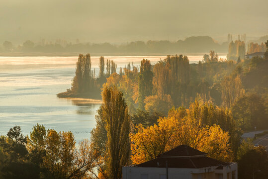 sunrise over the river