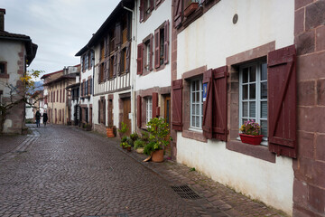 Fototapeta premium Charming street in Aquitaine region of France during the day