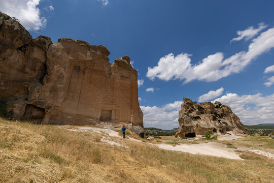 Midas Monument of Ancient Midas City in Yazilikaya, Eskisehir, Turkey