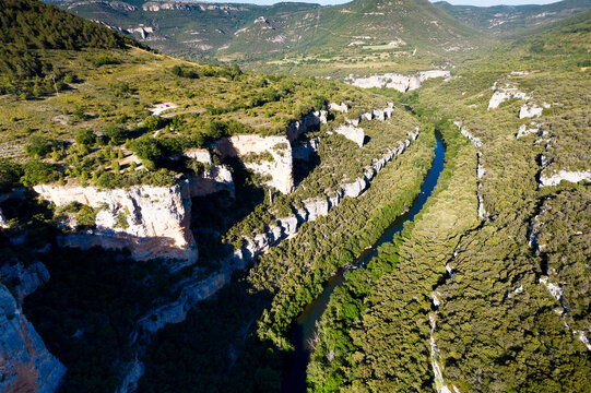 Ebro Canyons landscape in Burgos, Castilla y Leon, Spain during the day