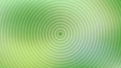 Abstract green background with concentric circles and soft gradient grain texture for modern...