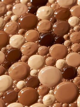 Close-up of a group of small, circular objects that appear to be made of a smooth, glossy material. the objects are arranged in a random pattern, with some overlapping each other.