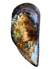 ムール貝のパン粉焼き フランス料理自家製切り抜き カフェ主食おかず食材素材 © as_design