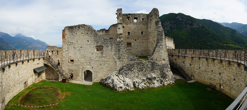 Beseno castle internal courtyard, Besenello, Trento, Trentino, Italy