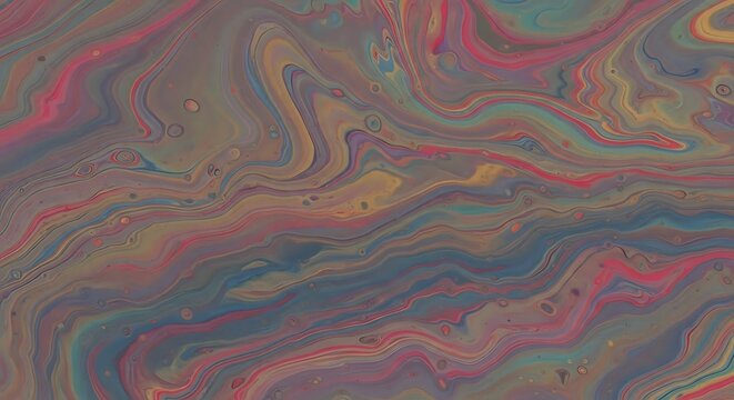Abstract background featuring swirling liquid paint patterns with vibrant pastel and muted dark color gradients