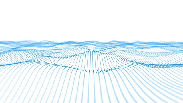 Abstract blue wave lines forming a seamless looping background
