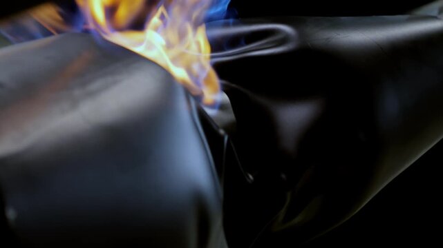 heat shrink tube being heated up