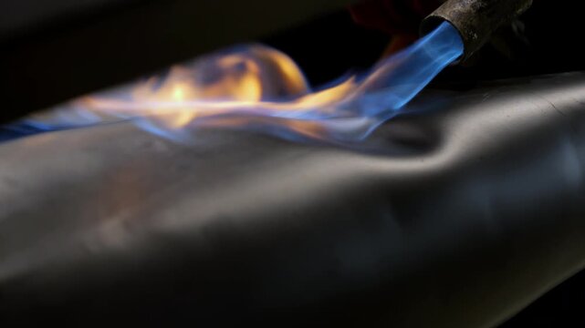 heat shrink tube being heated up