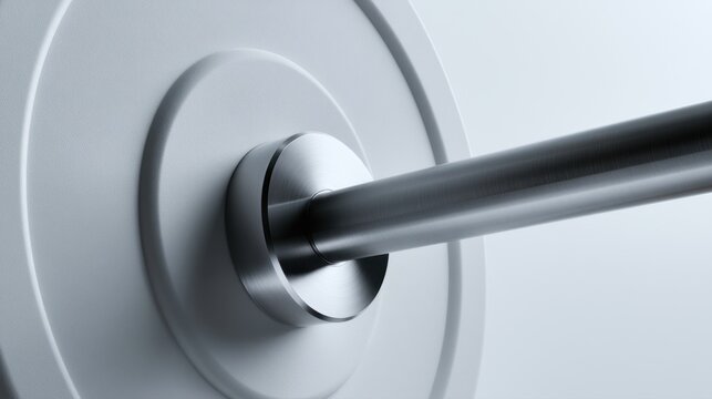 Minimalist silver metal door handle with circular backplate showcasing modern clean architectural design and smooth polished surface in soft lighting