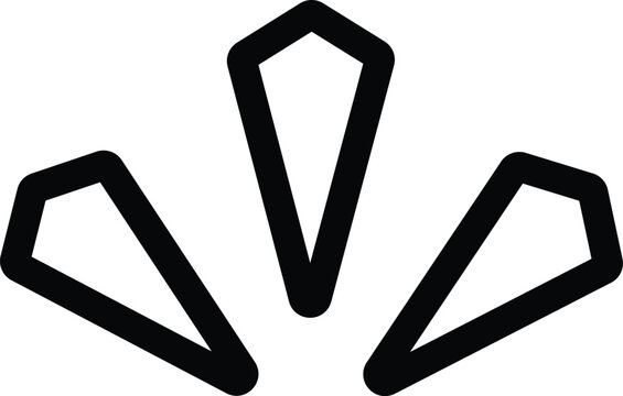 Hand drawn diamond burst realization lines and attention mark vector graphic design decorative element material isolated