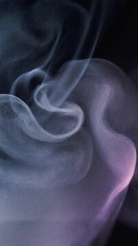 Colored smoke slowly floats in air, abstract background wallpaper with copy space AI Generative