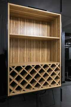 Wooden wine rack apartment cabinet