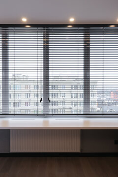 Window blinds apartment room interior