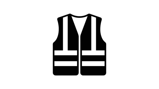 Vector illustration of safety vest icon on a transparent background