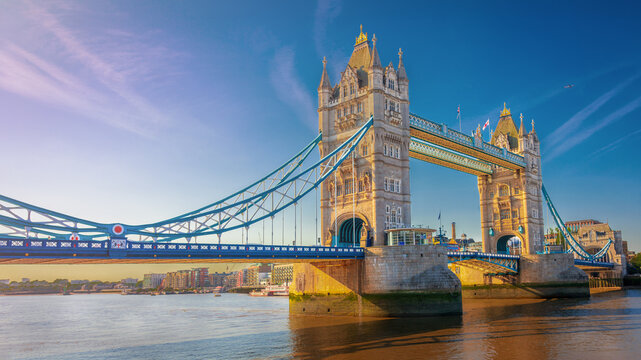 Tower Bridge London UK During Morning