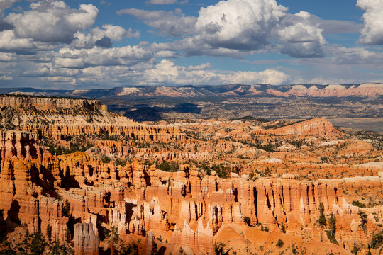 Bryce, Utah August 15, 2026 Dramatic Orange Red Rock Spires Hoodoos inside the Bryce Amphitheater in Bryce Canyon National Park