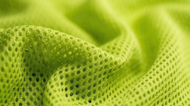 Texture of a lightweight, breathable polyester mesh with a honeycomblike pattern.