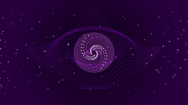 Amethyst Violet Tesseract Tunnel Loop