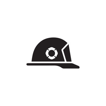 Firefighter Safety Helmet Simple Icon