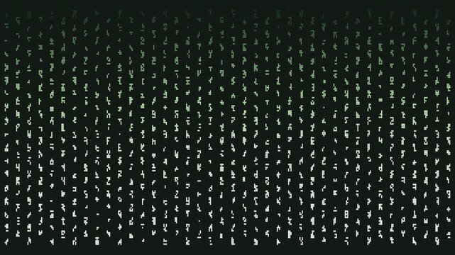 Digital Rain Matrix Code Seamless Loop 4K