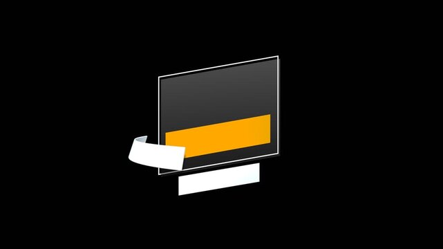 vector illustration of a banner ribbon intro reveal titles blank empty space with alpha channel