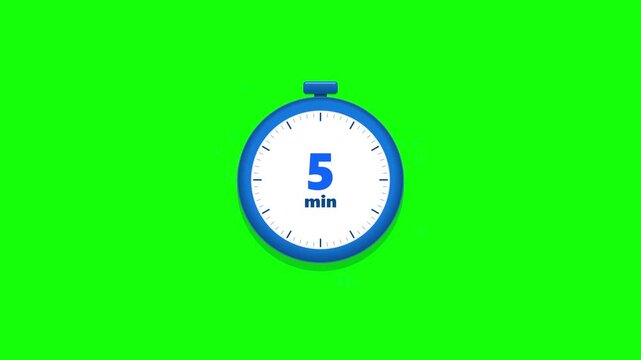 Five minute timer countdown clock for business productivity management